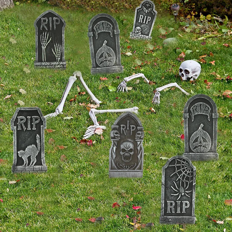 3/6pcs Foam Skeleton Tomb Halloween Decoration