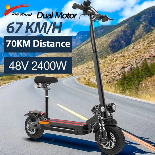 Electric Scooter for Adults, Long Range, 10 Inch Pneumatic Tires