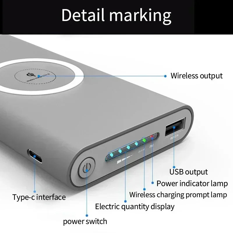 20000mAh Wireless Power bank  Fast Charging portable charger