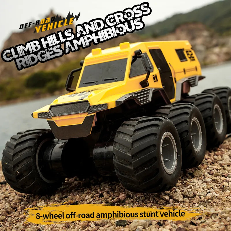 RC Car 8WD Off-road Amphibious Stunt Vehicle  Racing Truck Waterproof