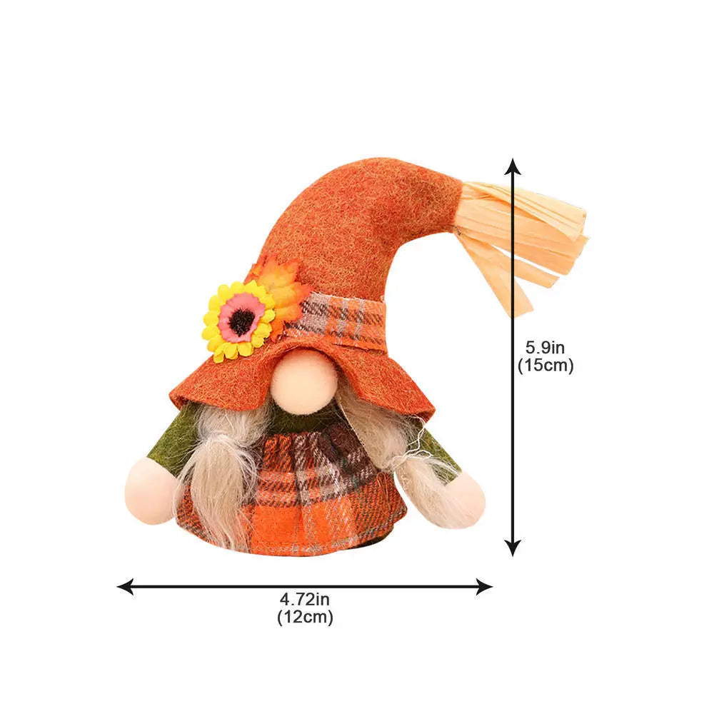 Gnome Elf Dwarf Ornaments Autumn Halloween Thanksgiving Decoration