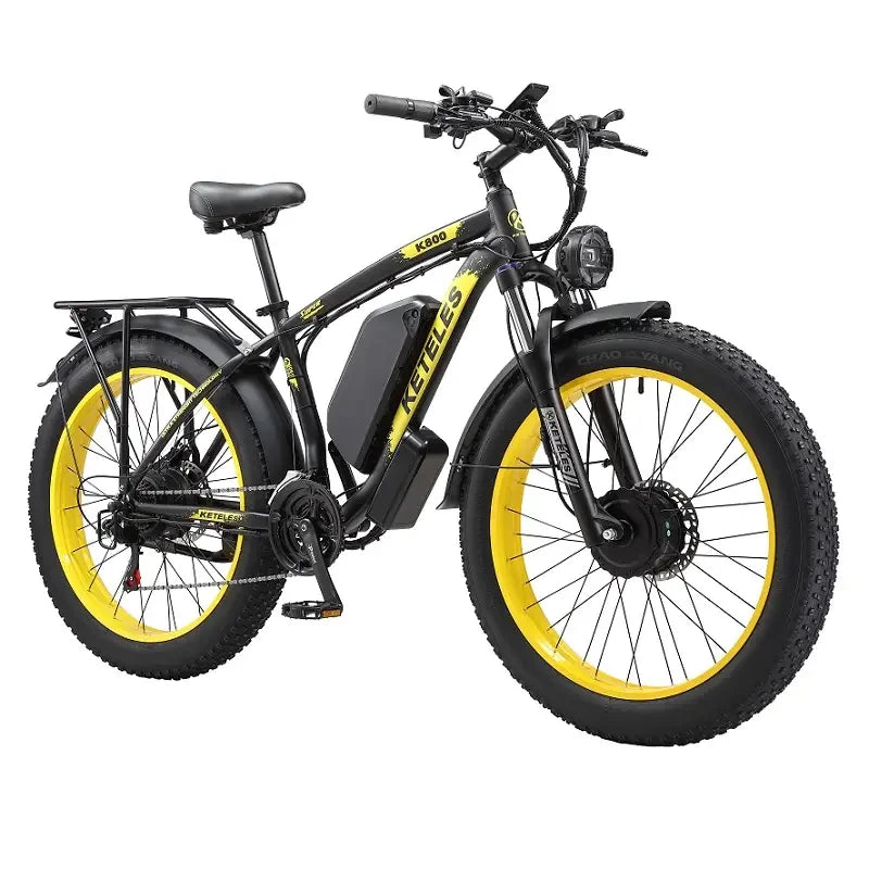 Dual Motor, Two Wheel Drive Battery, Off-Road Fat Tire, E-Bike