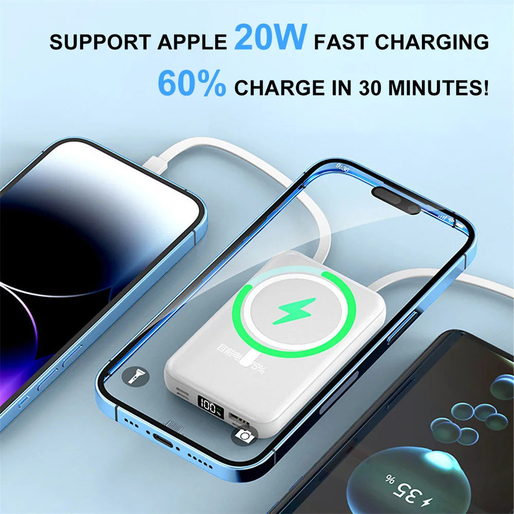 Magnetic Power Bank Portable Charger Wireless Fast Charger