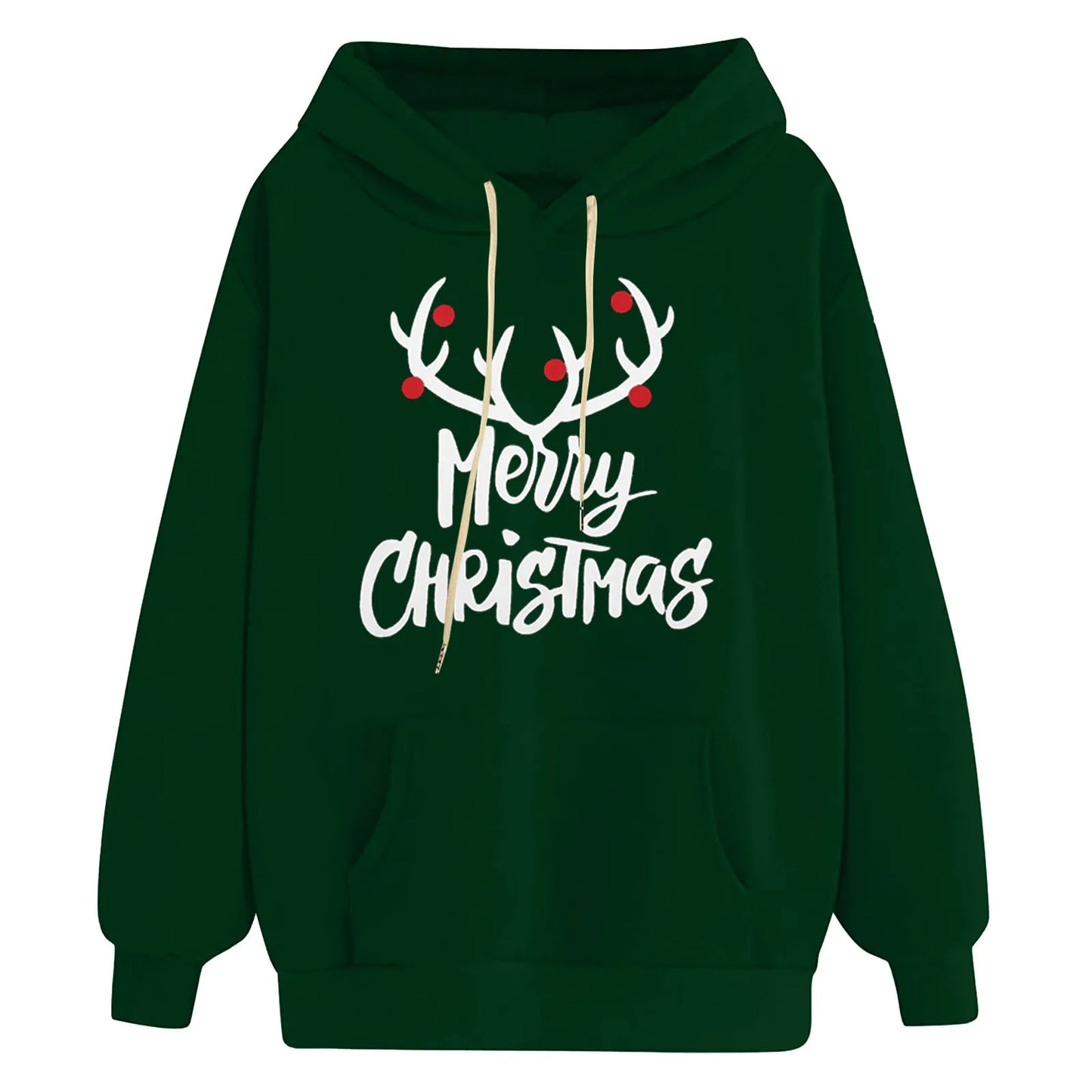 Women'S Christmas Printed Hooded Sweatshirt