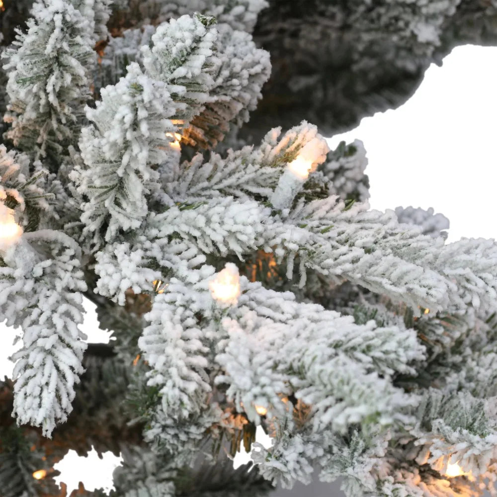 Green Large Christmas Tree With Integrated Lights Pre-Lit 7.5'