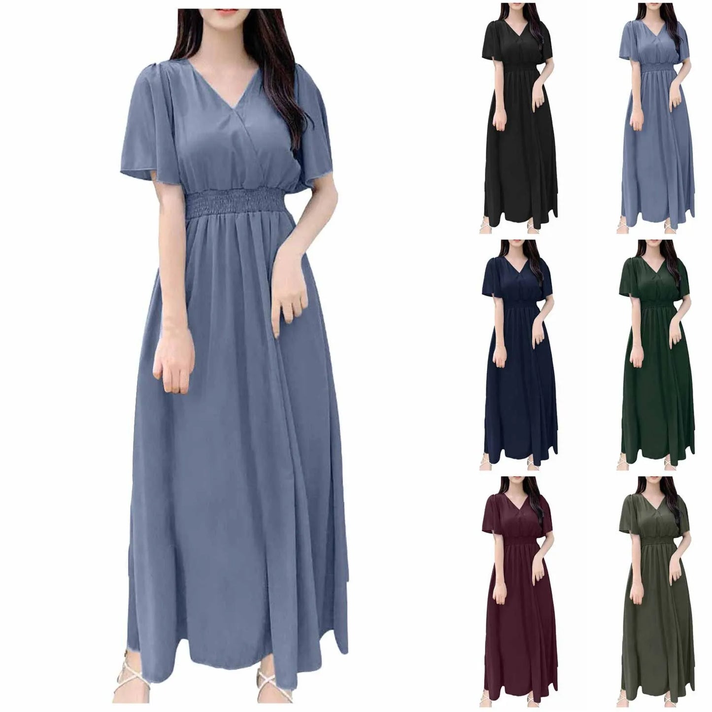 Elegant Dresses Chiffon Dress Short Sleeve