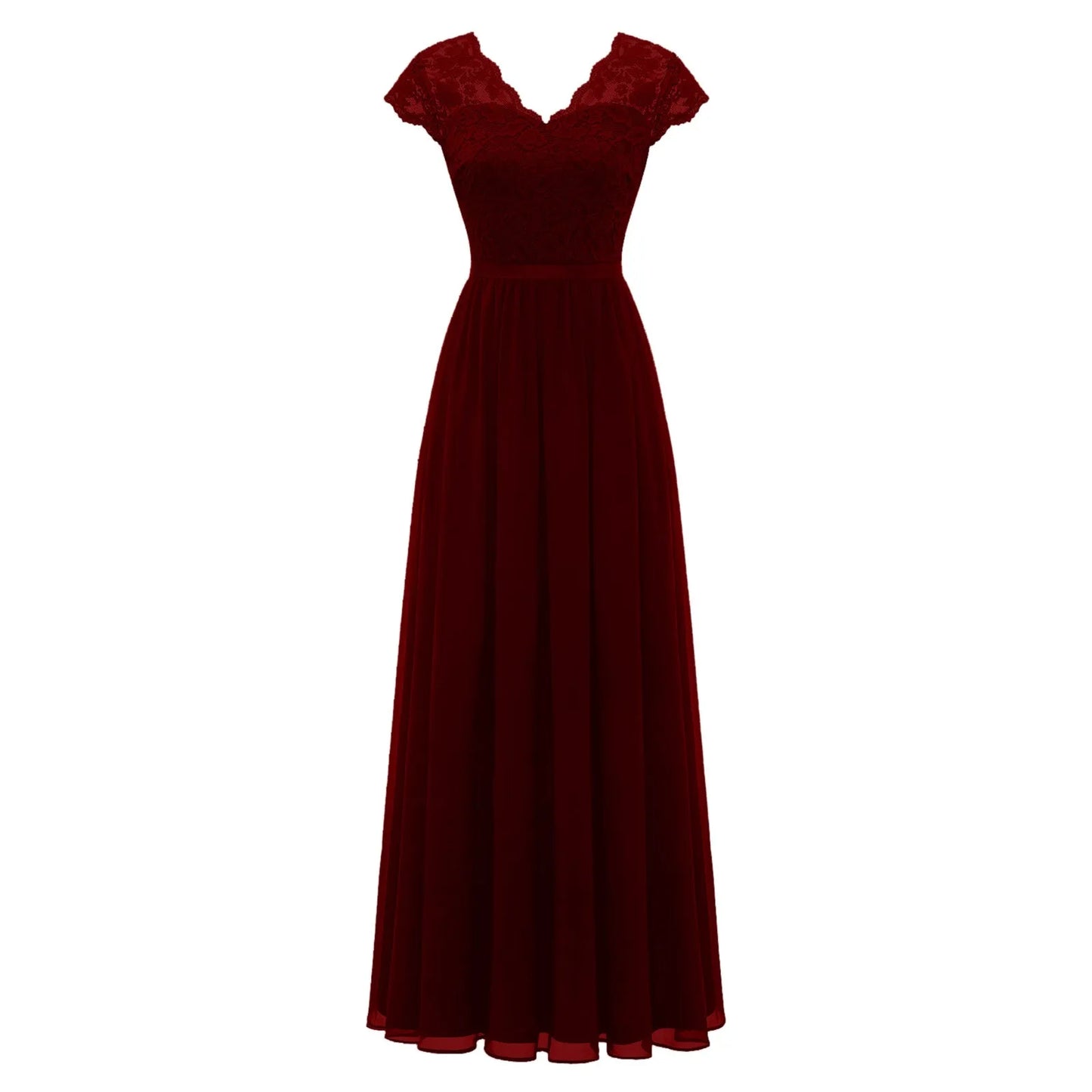 Women‘s Slim Waist Pleated Party Dresses