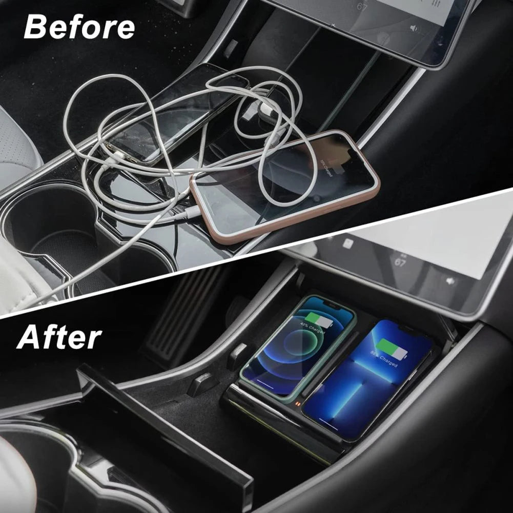 Wireless Charger For Tesla Center Console