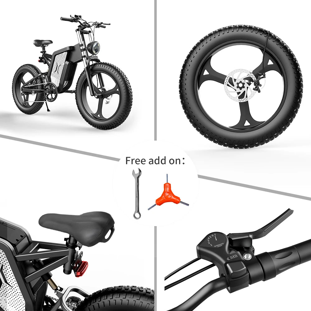 Electric Bike  Shock Absorption Mountaineering Off-road