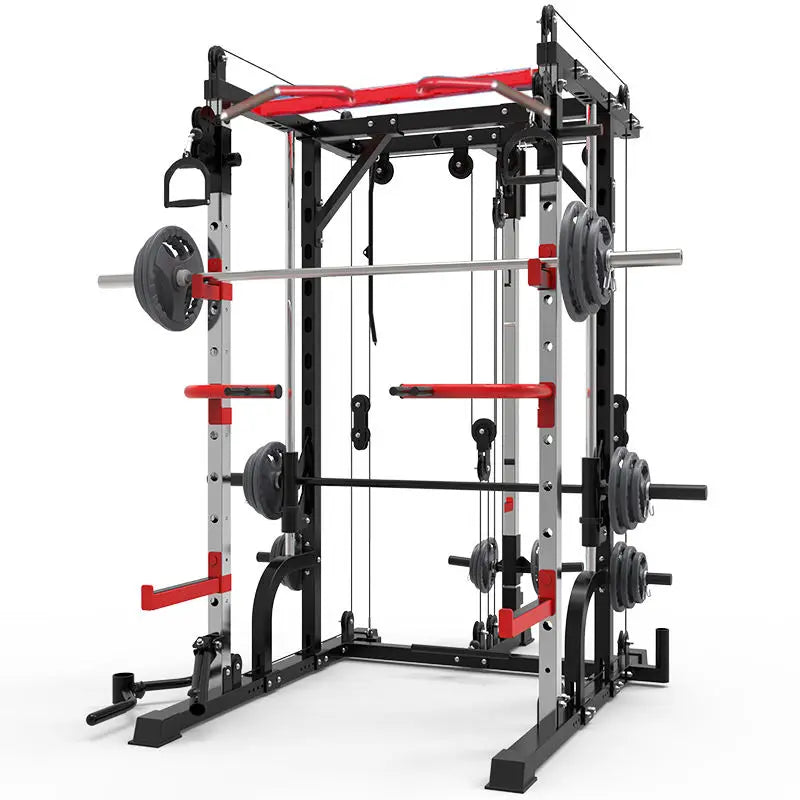 Multifunctional Gym Fitness Equipment, Smith Machine, Functional Trainer, Full Set