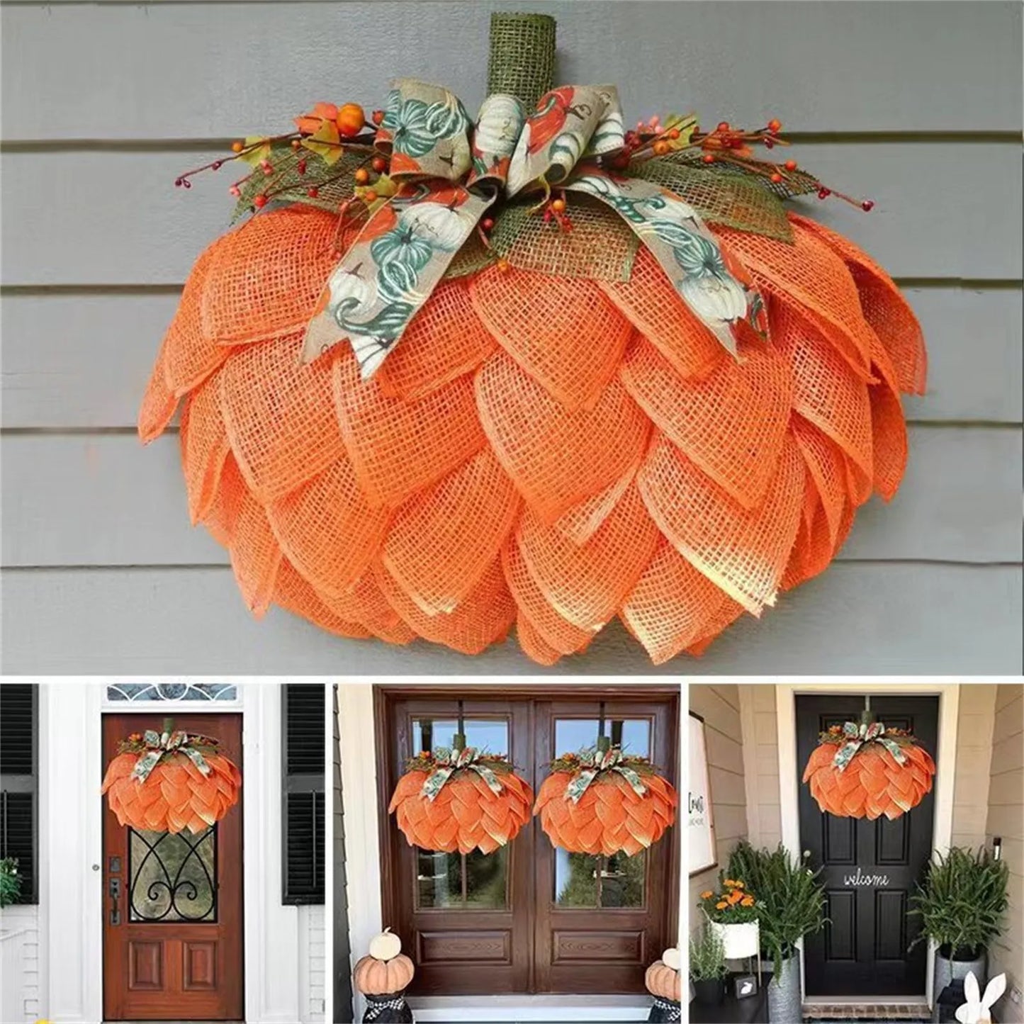 Halloween Wreath Creative Pumpkin Autumn Decoration