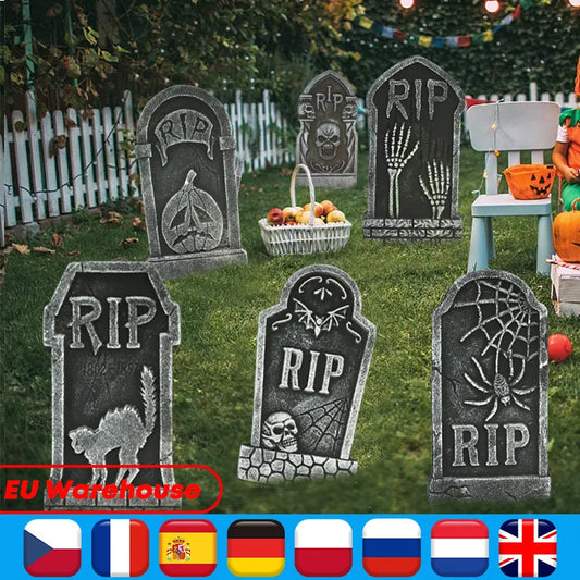 3/6pcs Foam Skeleton Tomb Halloween Decoration