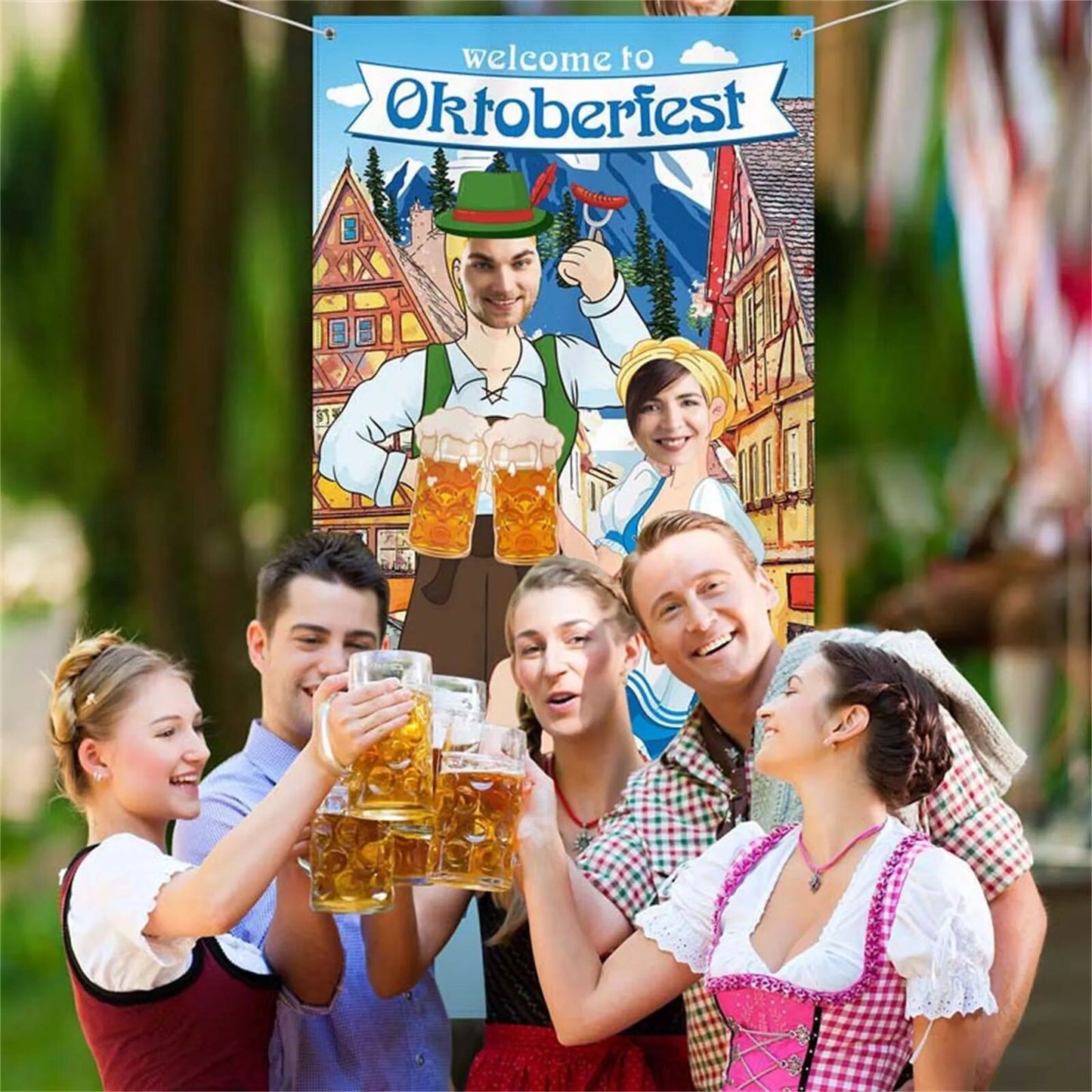 Oktoberfest Party Decorations Photo Prop  Party Background Decor