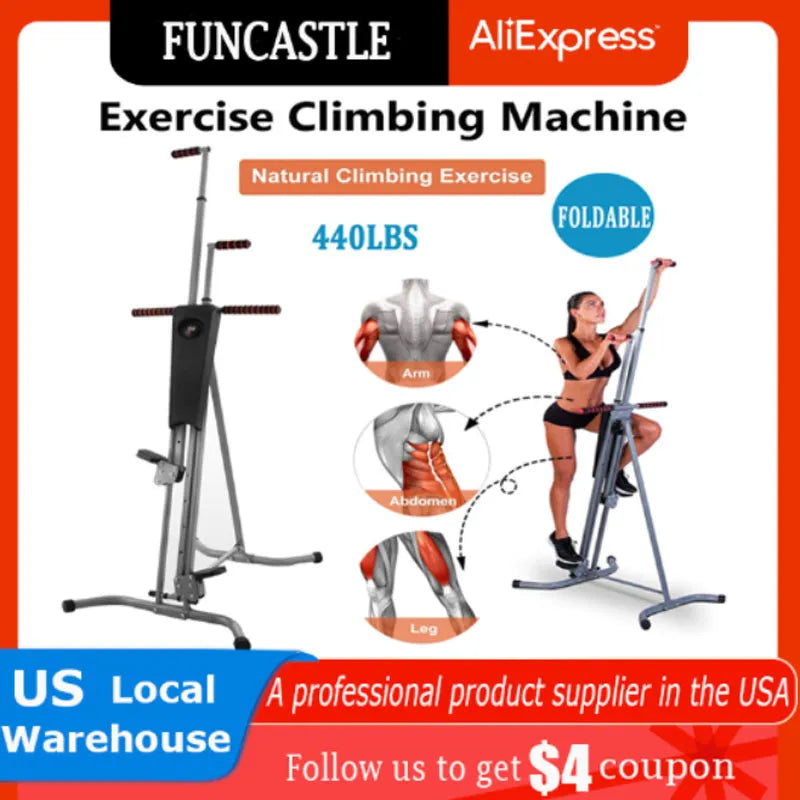 Vertical Climber Exercise Machine Folding Exercise Climber