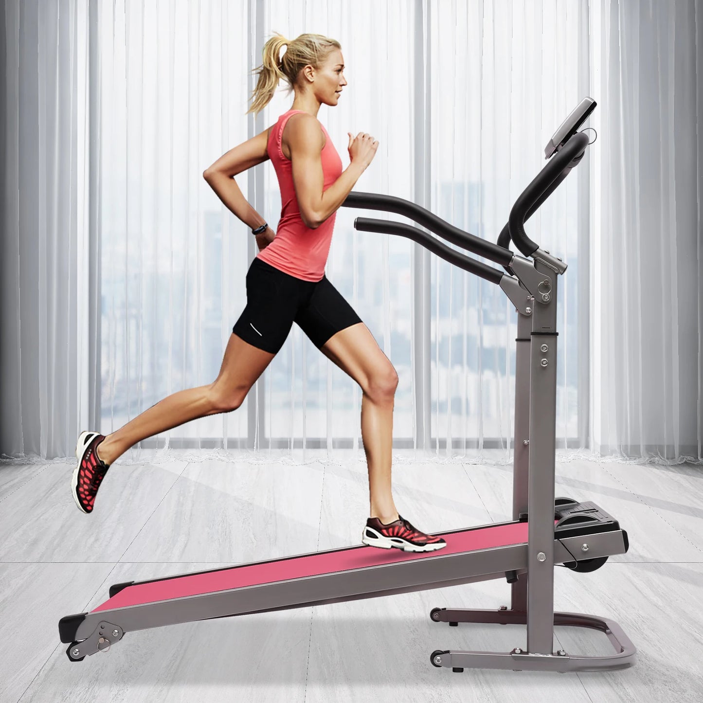 Folding Treadmill LED With incline Running Fitness Jogging Machine