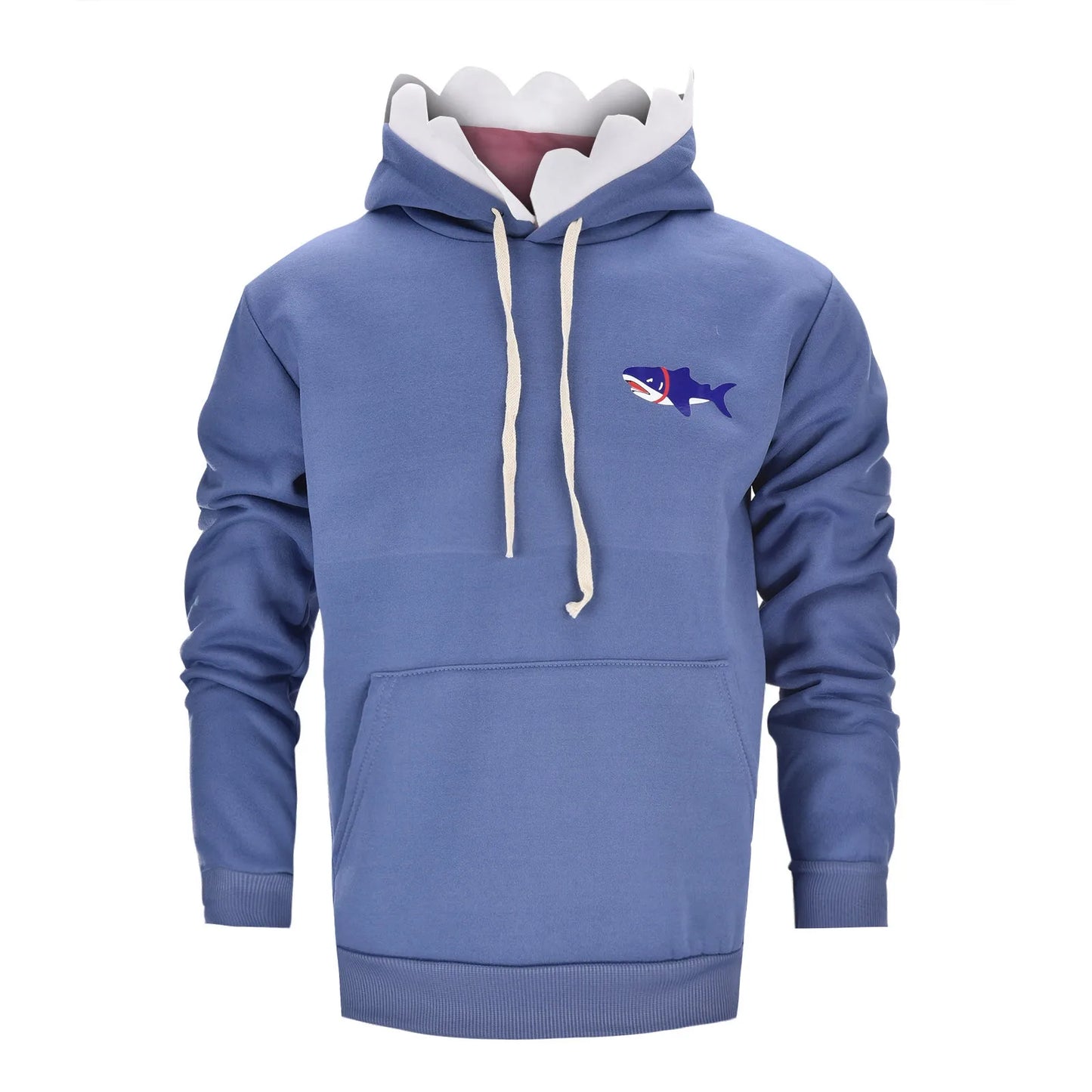 Funny Shark Patchwork Sweatshirt Zip up Hoodie