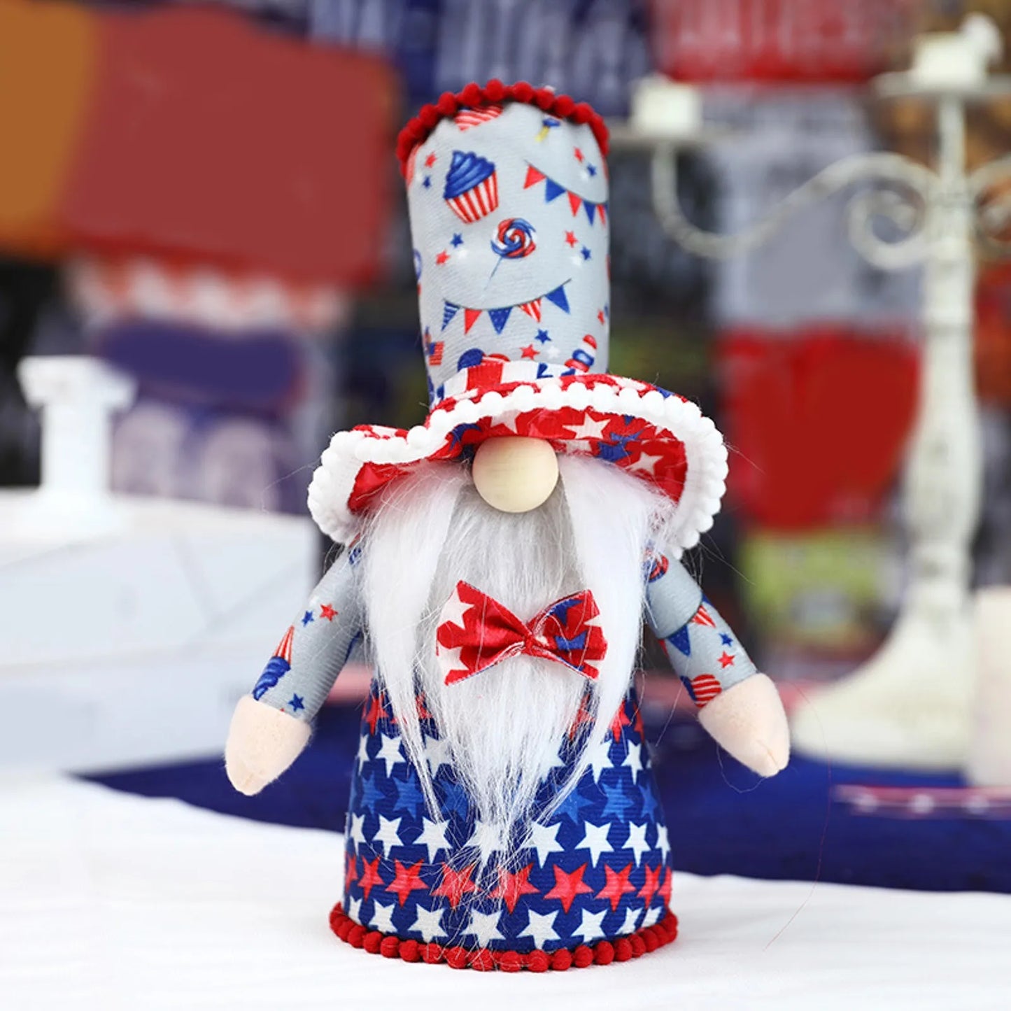 American Independence Day Pygmy Doll Decoration Creativity American Flag Sparkly Ornament