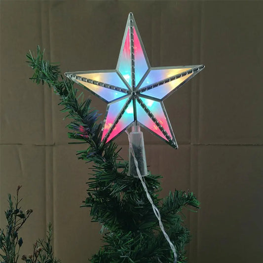 Led Christmas Tree Topper Waterproof Glowing Five-pointed Star