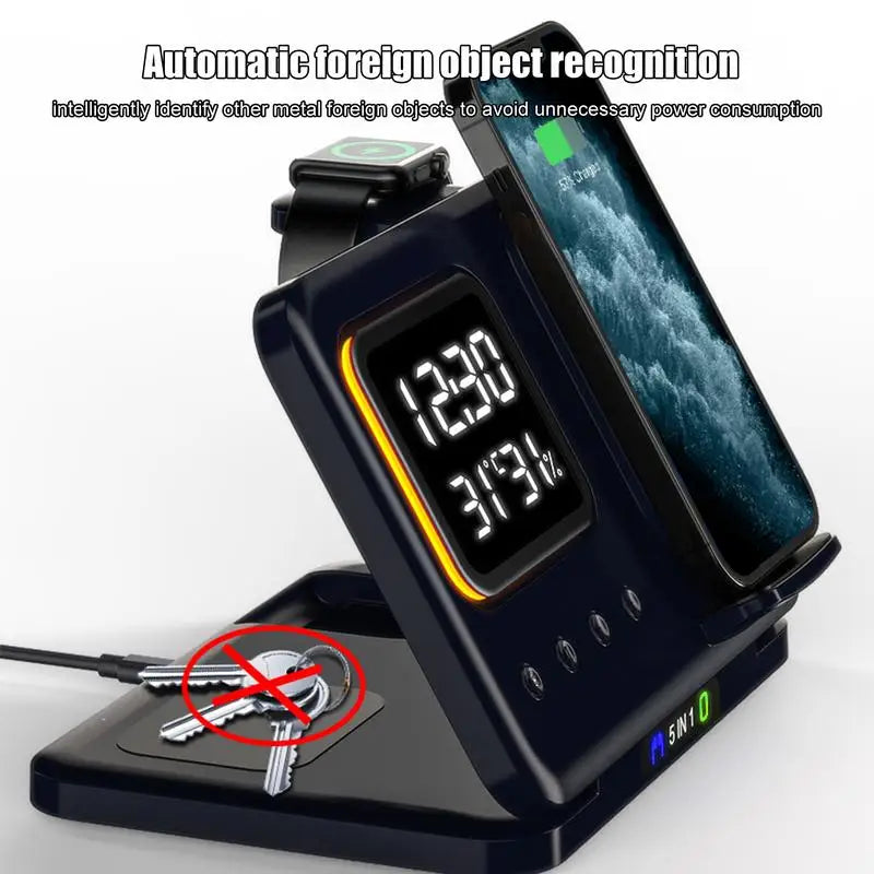 Phone Charger Stand Temperature Display Wireless Charger