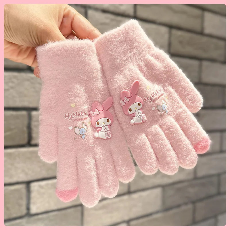 Cold-Proof Winter Finger Gloves Plush Screen Touch Warm Children Toddler Christmas Gloves