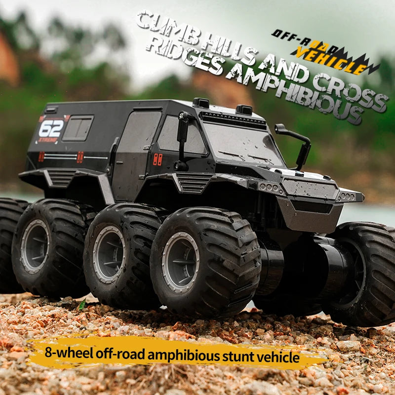 RC Car 8WD Off-road Amphibious Stunt Vehicle  Racing Truck Waterproof