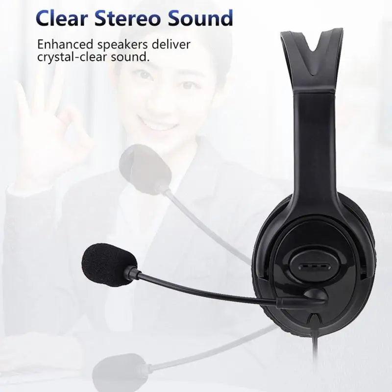 USB Headset with Microphone Noise Cancelling & Volume Control Wired Headphones