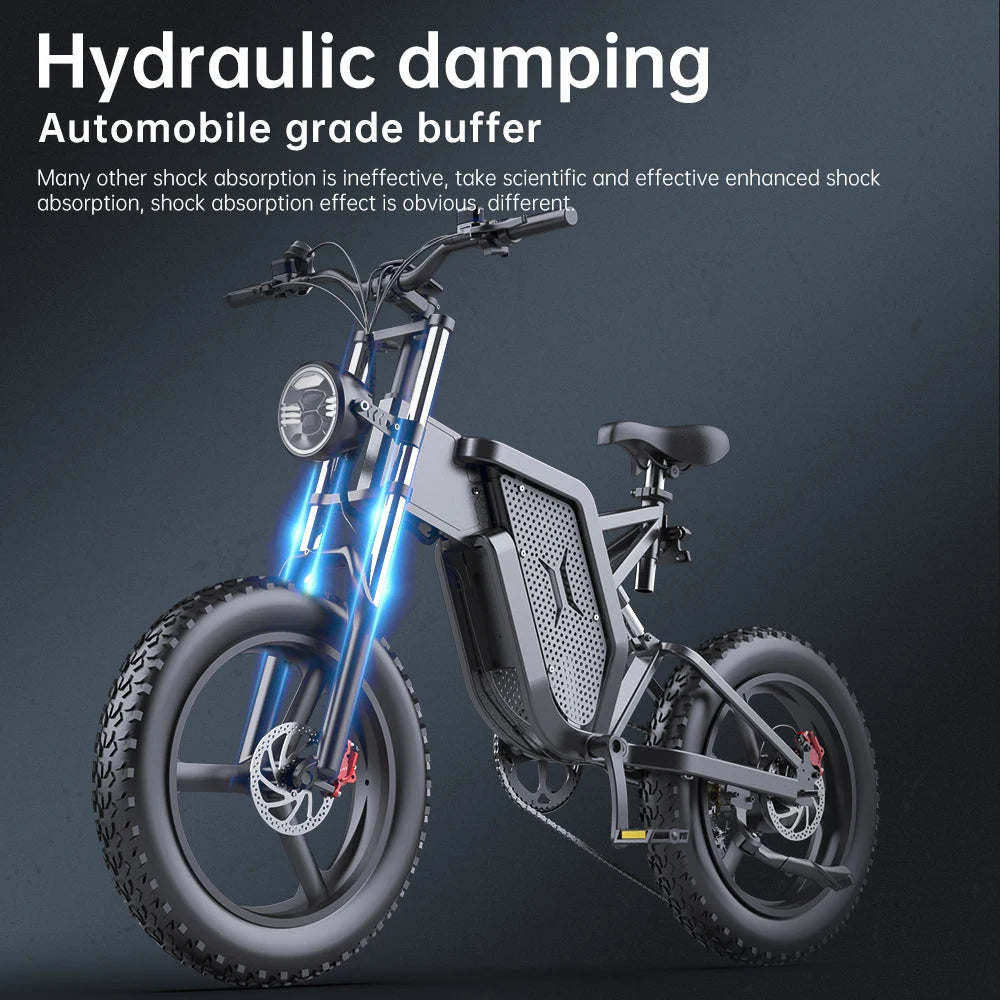 Adult Mountain Ebike 20 Inch Hydraulic Oil Brake Electric Bike