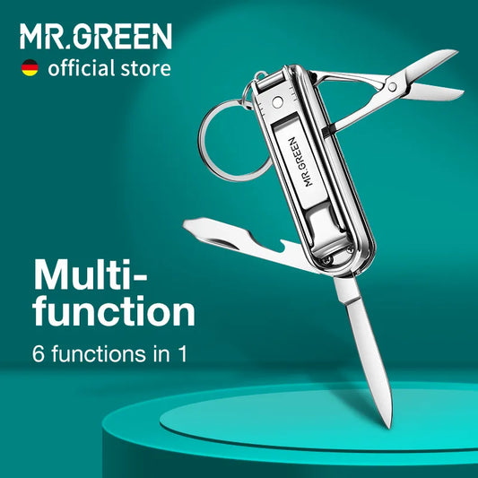 Multi functional Nail Clipper Stainless Steel Six Functions