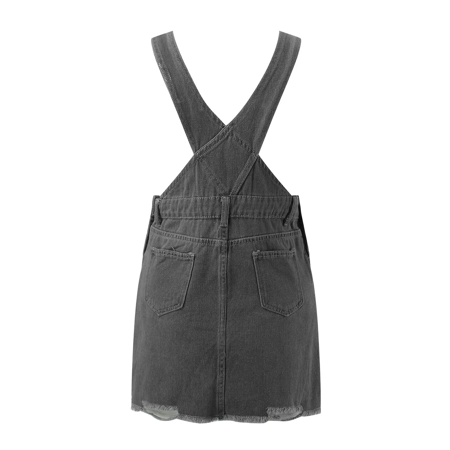 American Flag Denim Bib Overall Sundress