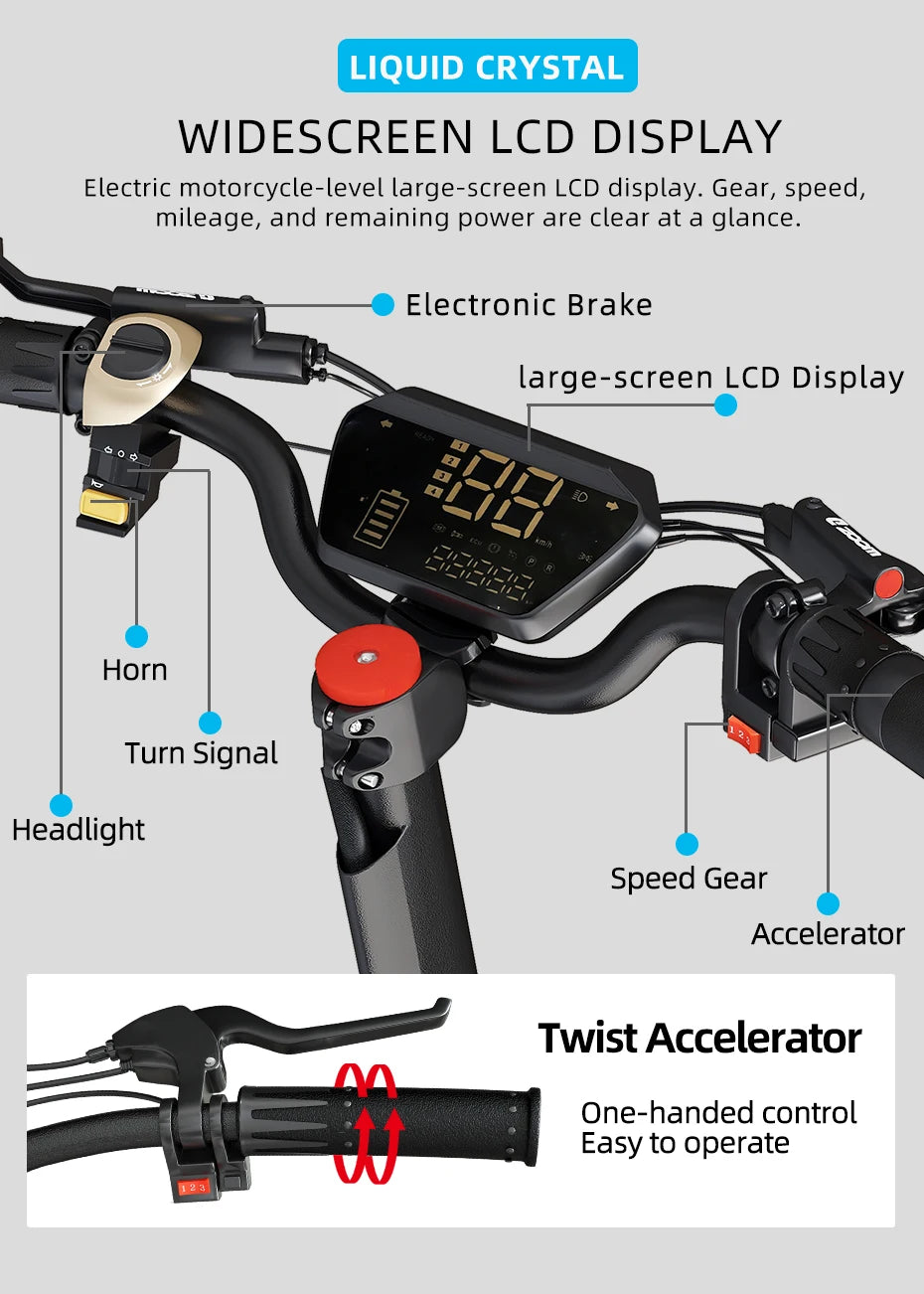 Electric Scooter Super Up To 50 MPH & 50 Miles  for Adults