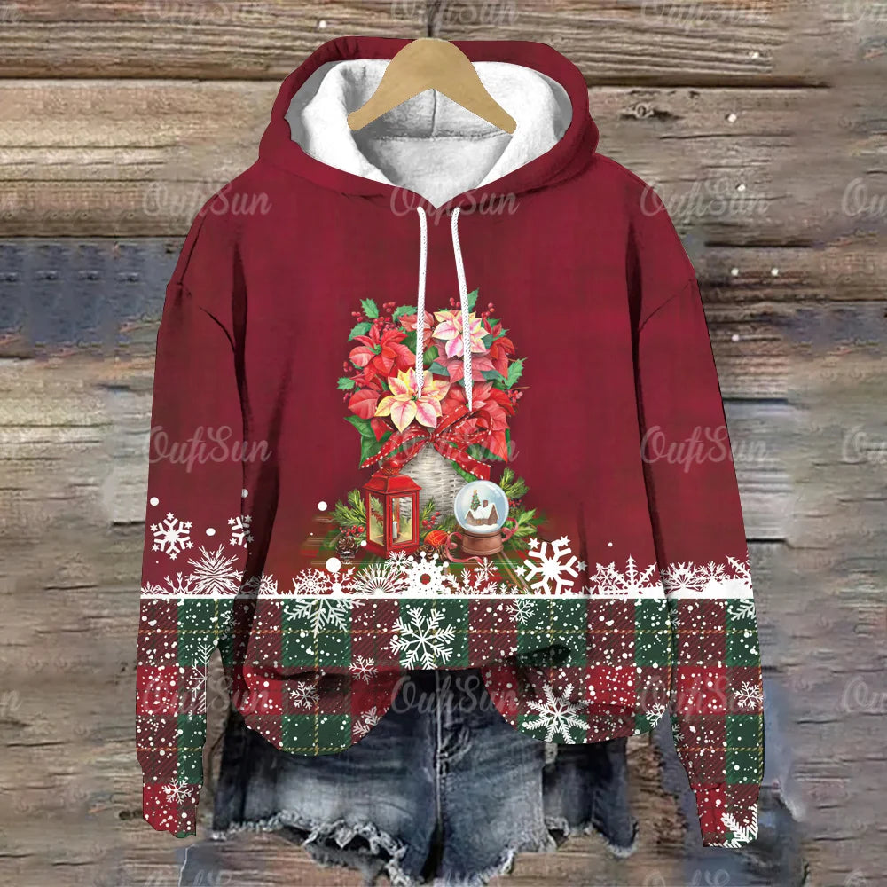 Christmas Women's Hooded Sweatshirt Christmas Printed