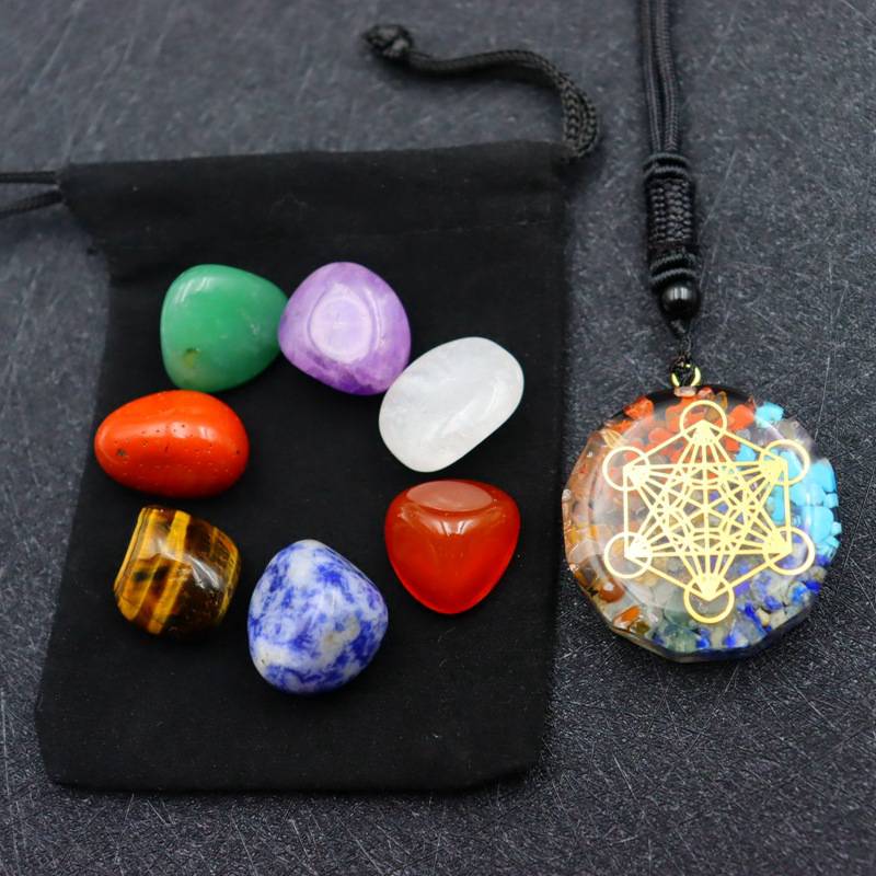 Natural 7 Chakra Healing Mineral Rock Set W/ Gift Box - peterkaczconnect