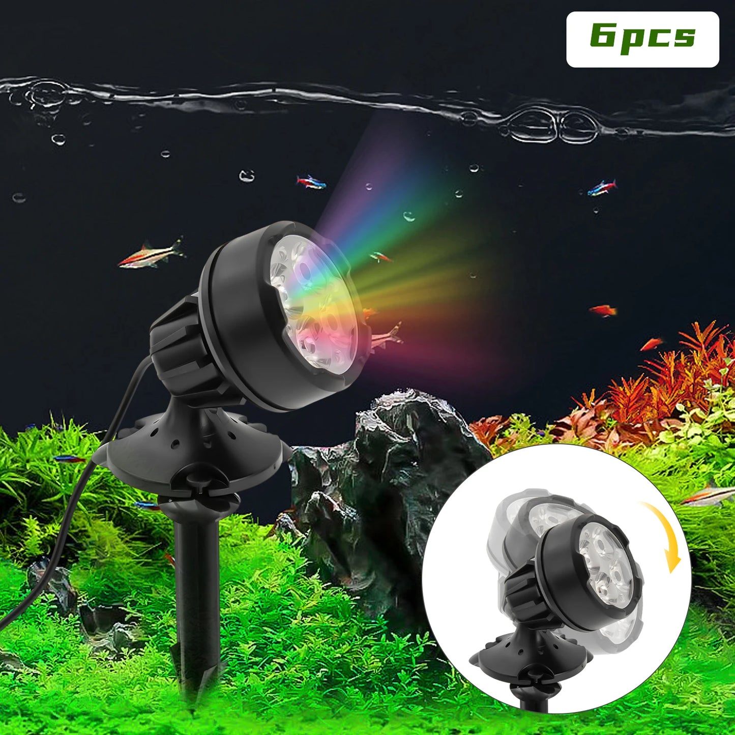 Color Changing Spotlight Underwater Landscape Light LED Submersible