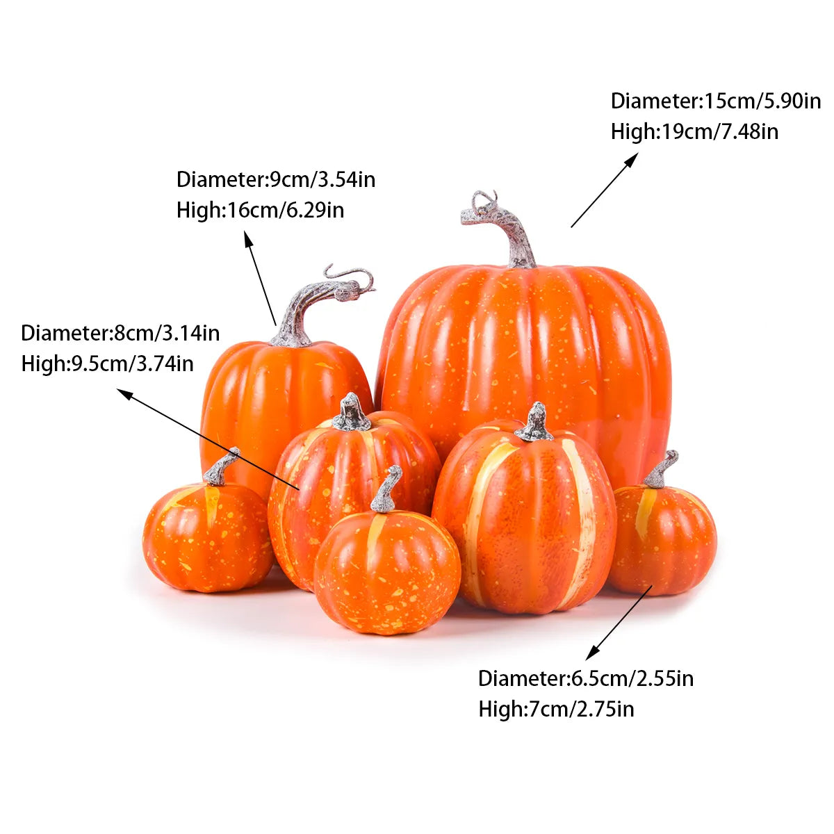 Artificial Foam Pumpkins Halloween Thanksgiving Decorations