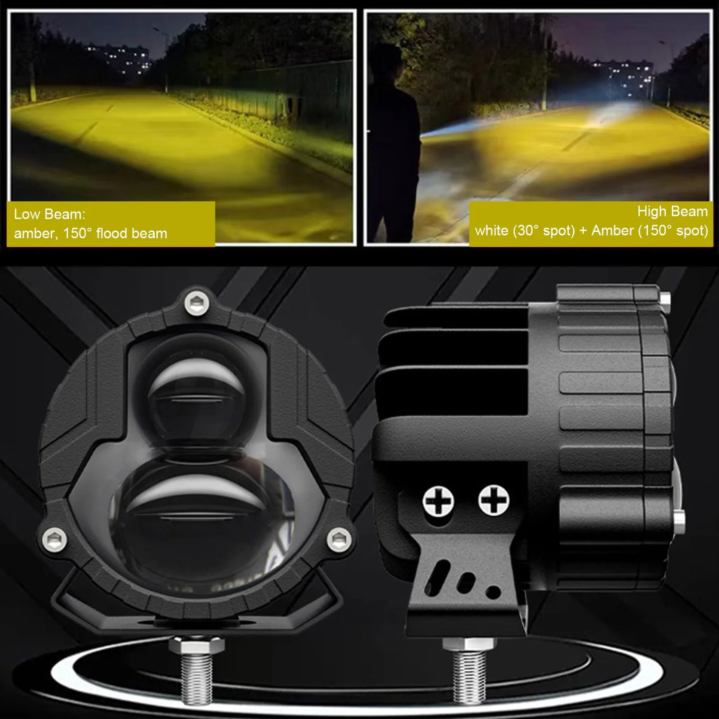 Z20 LED White Amber  Work Fog Driving Lights Bar