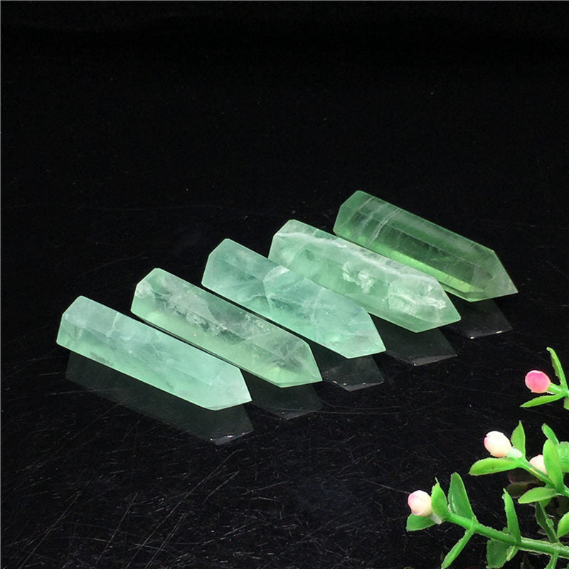 Natural Green Fluorite Quartz Crystal Stone healing Wand - peterkaczconnect