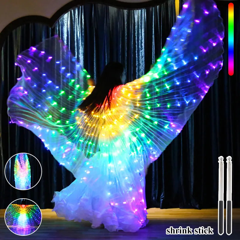 LED Butterfly Glowing Wing Dance Colorful Lighting Costumes