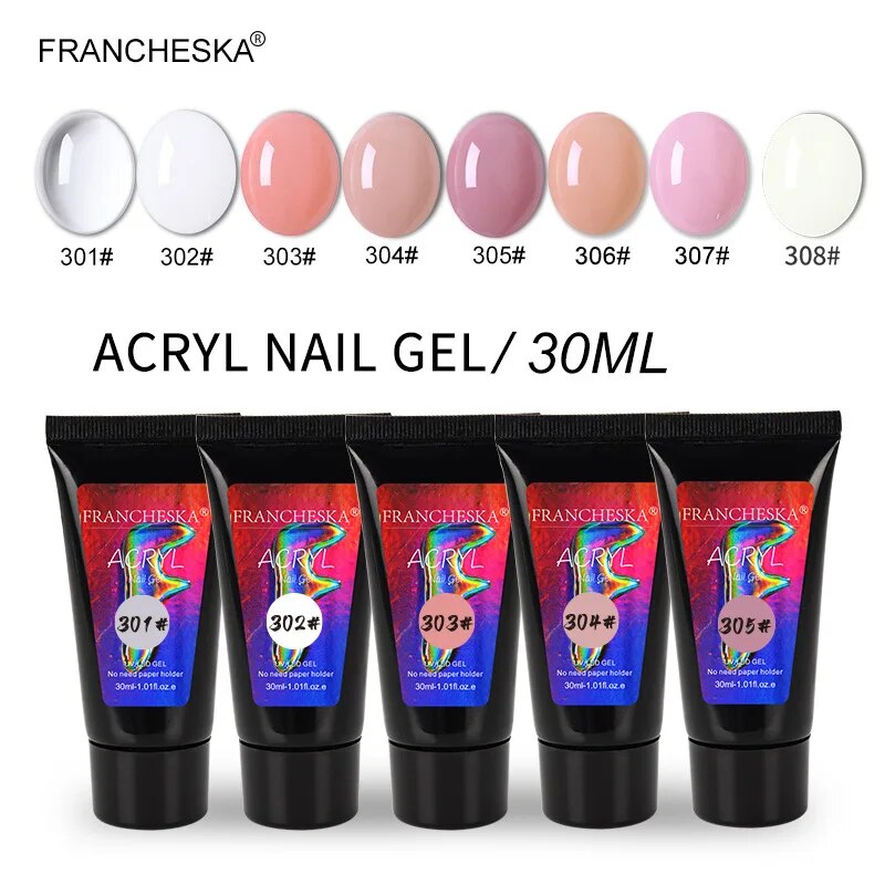 1~5PCS 30ml Nail Extension Gel Acrylic Colorful UV Gel