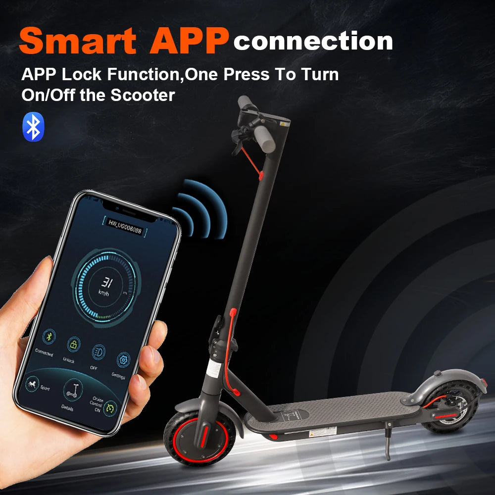 Smart Adult Scooter Shock Absorption Anti-skid Folding Electric Scooter