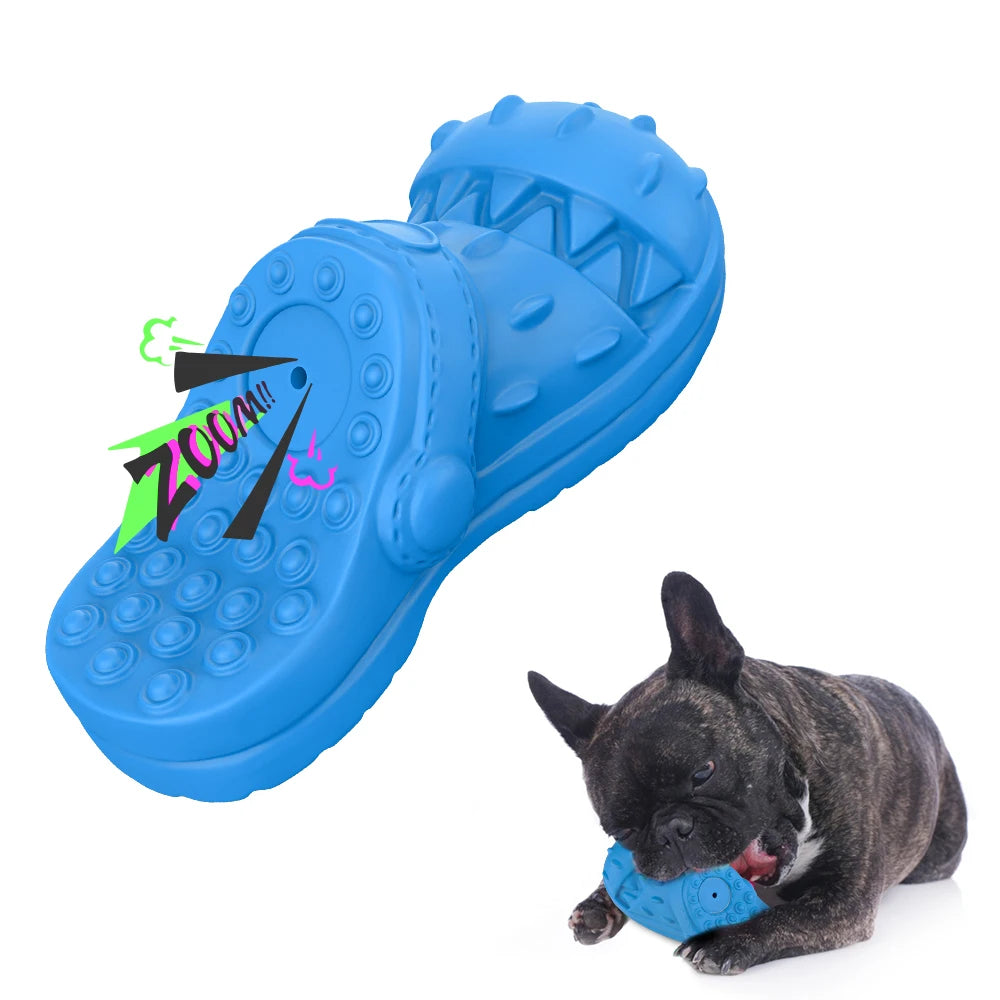 Aggressive Chewer Tough Durable Dog Toys Natural Rubber Teeth Cleaning