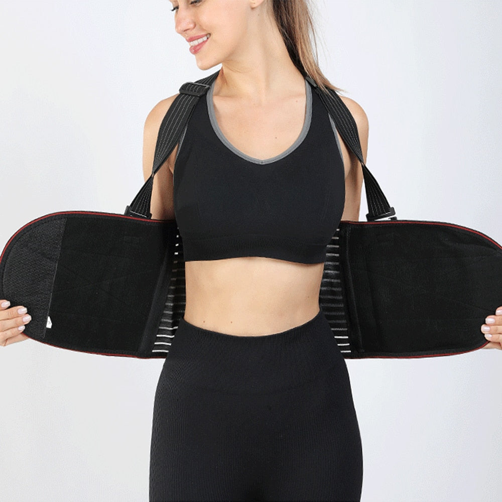 Pressurized Fitness Belt Abdomen Back Posture Corrector - peterkaczconnect