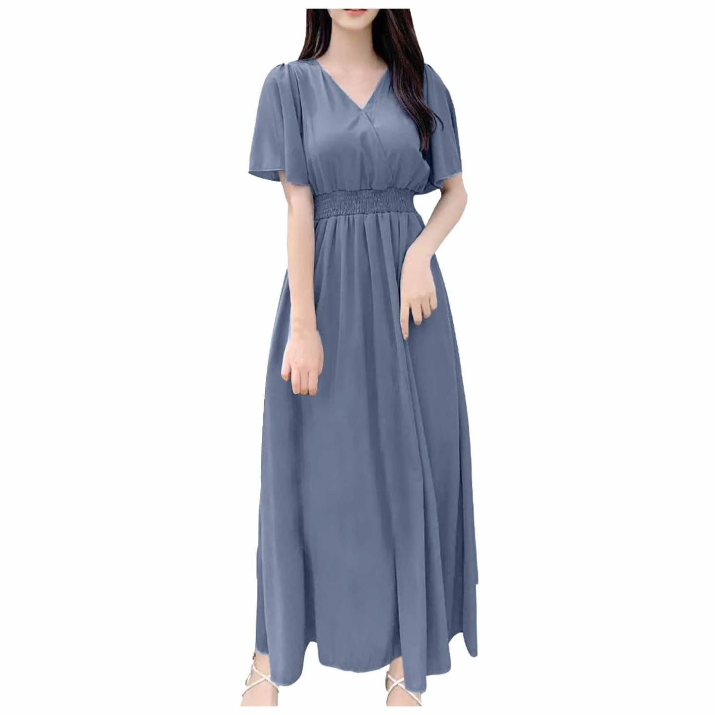 Elegant Dresses Chiffon Dress Short Sleeve