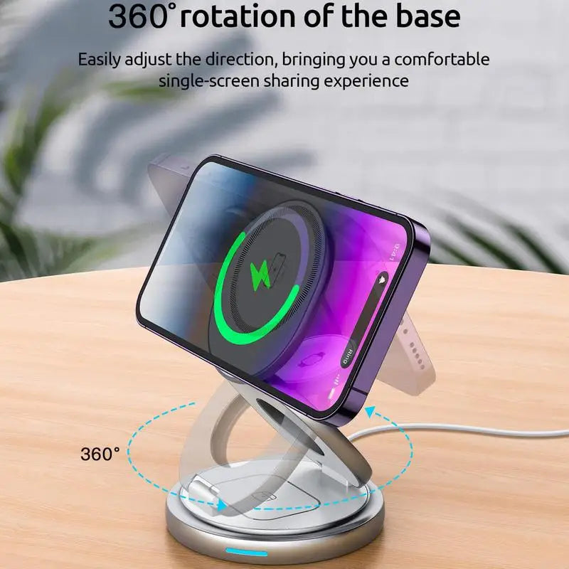 Magnetic Phone Chargers With 360 Degrees Rotation