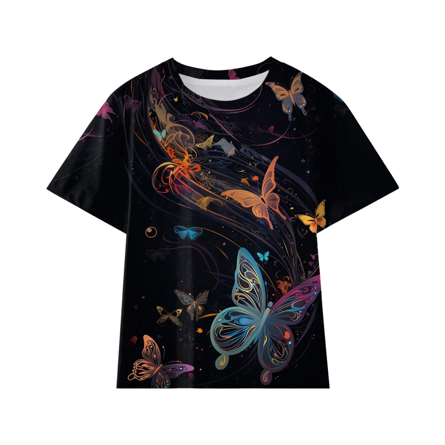 Toddler Boys Girls Butterflies Prints Trendy  Tee Shirt