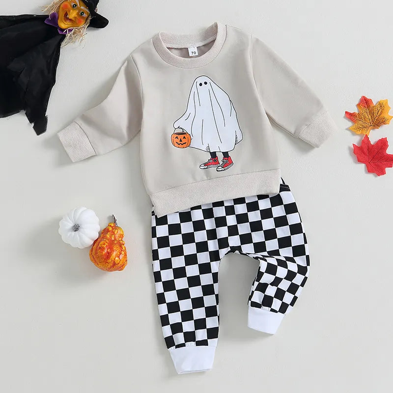 0-3Years Toddler Boy Girl 2Pcs Halloween Outfits Pants Set