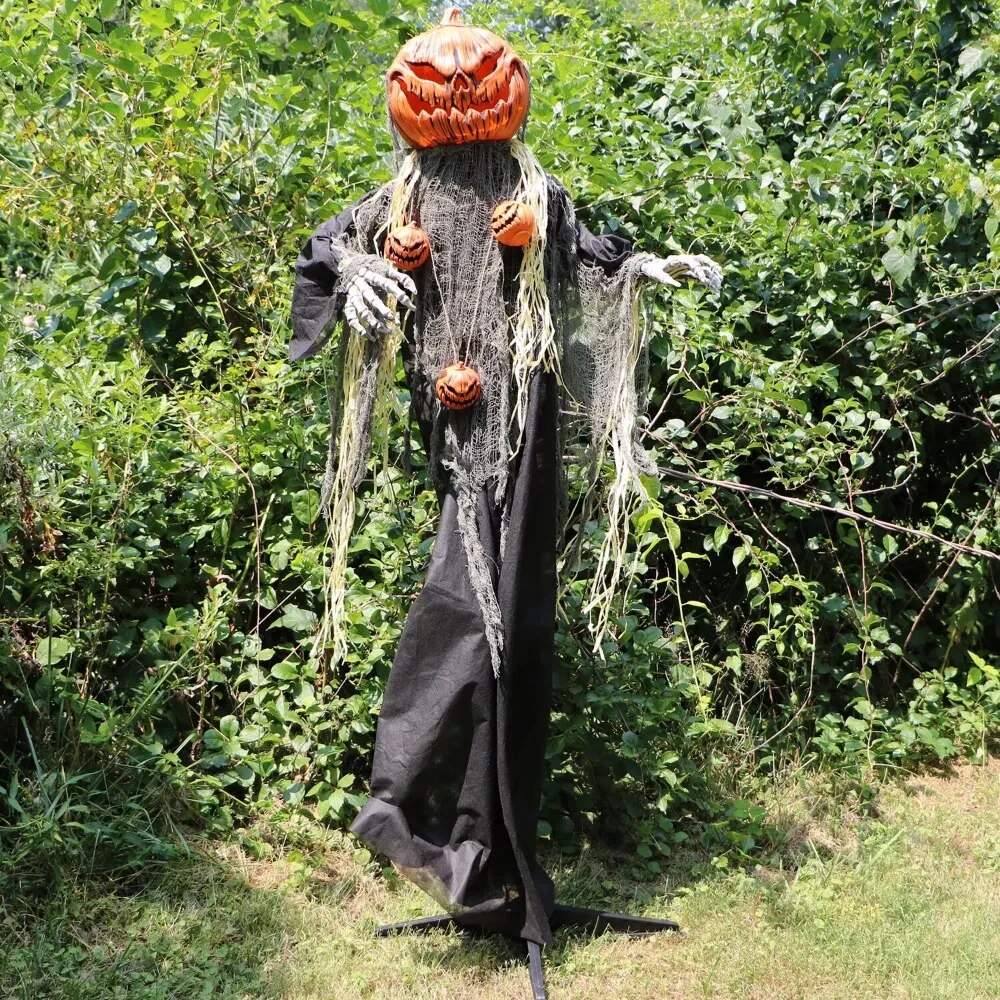 Halloween Decorations Life-Size Animatronic Scarecrow