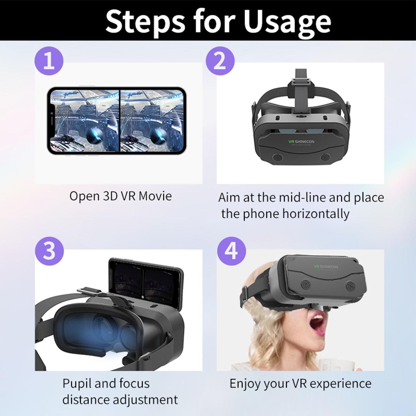 Virtual Reality Headset 3D Virtual Reality Glasses For Smartphone