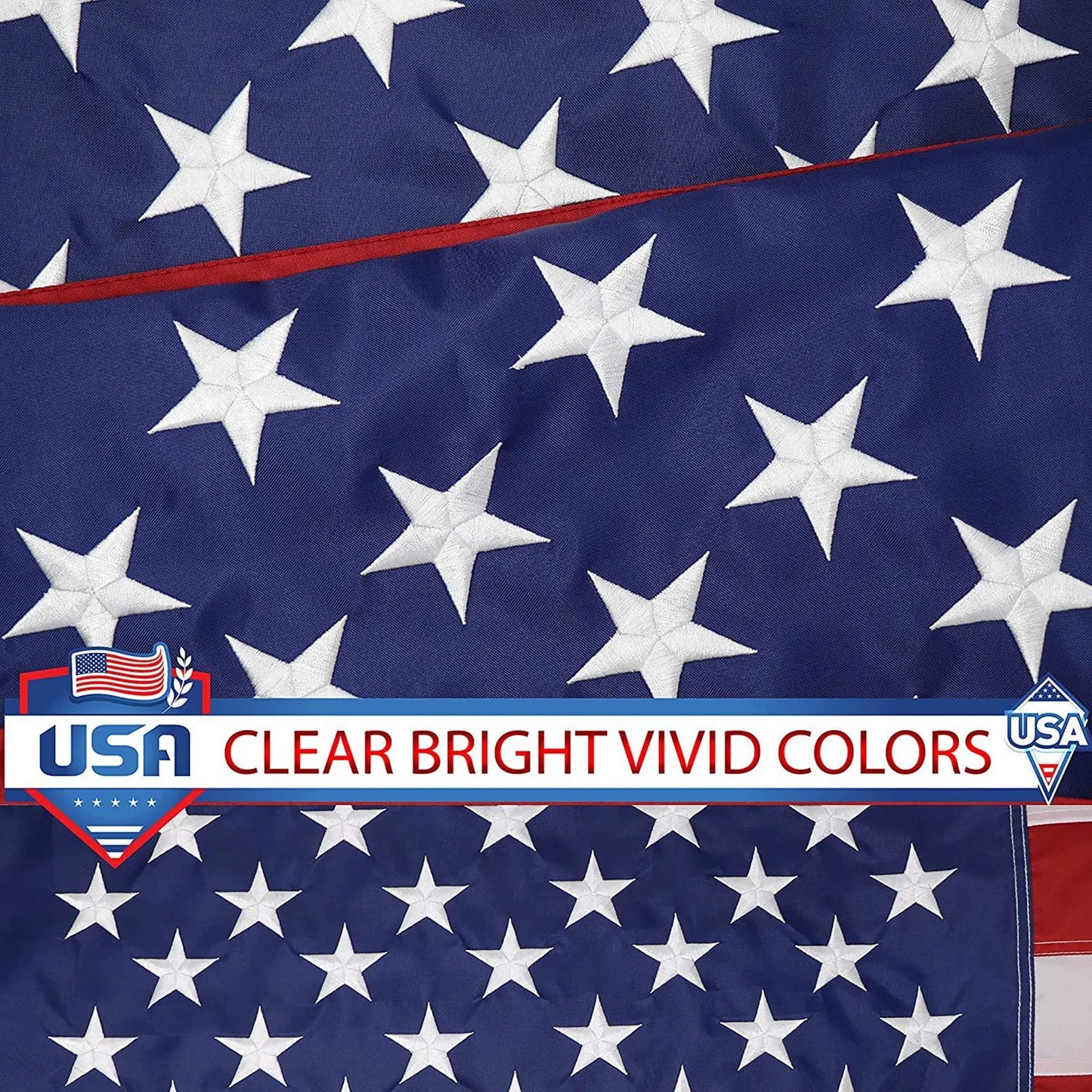 American Flag 3x5 Ft Outdoor USA Embroidered Star Stripe US Flags Heavy Duty Nylon With Brass