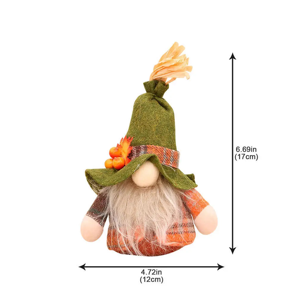 Gnome Elf Dwarf Ornaments Autumn Halloween Thanksgiving Decoration