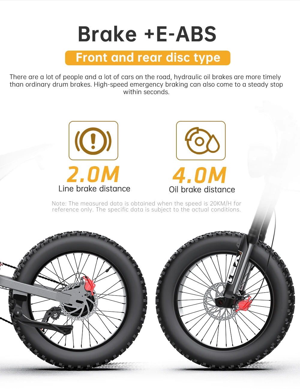 Adults 20“*4.0 Off Road Tyre Mountain Ebike